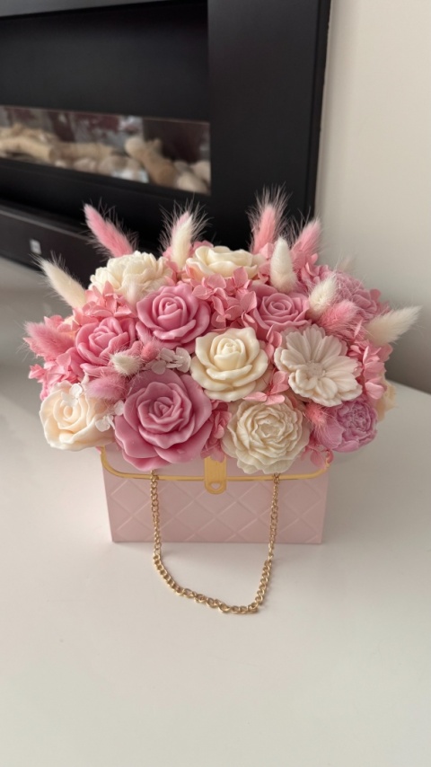 Flowerbox Torebka - różowa